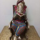 Brass Rocking Chair Ganapati with Stone Work